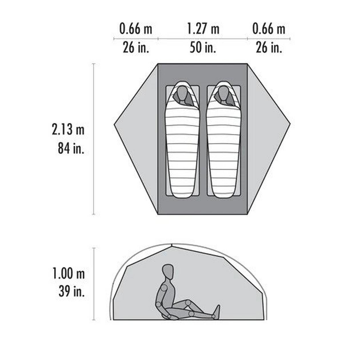 M.s.r. FreeLite™ 2-Person Ultralight Backpacking Tent – Green