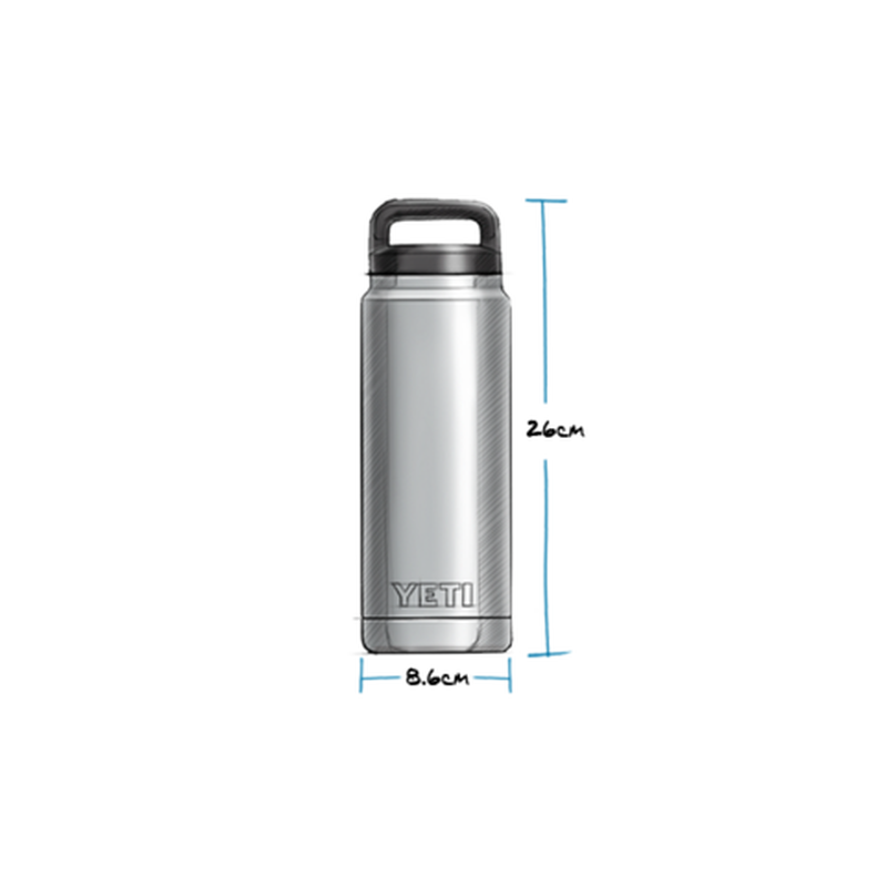 Yeti Rambler 26oz Bottle with Chug Cap Black | Bottle | Tiso UK