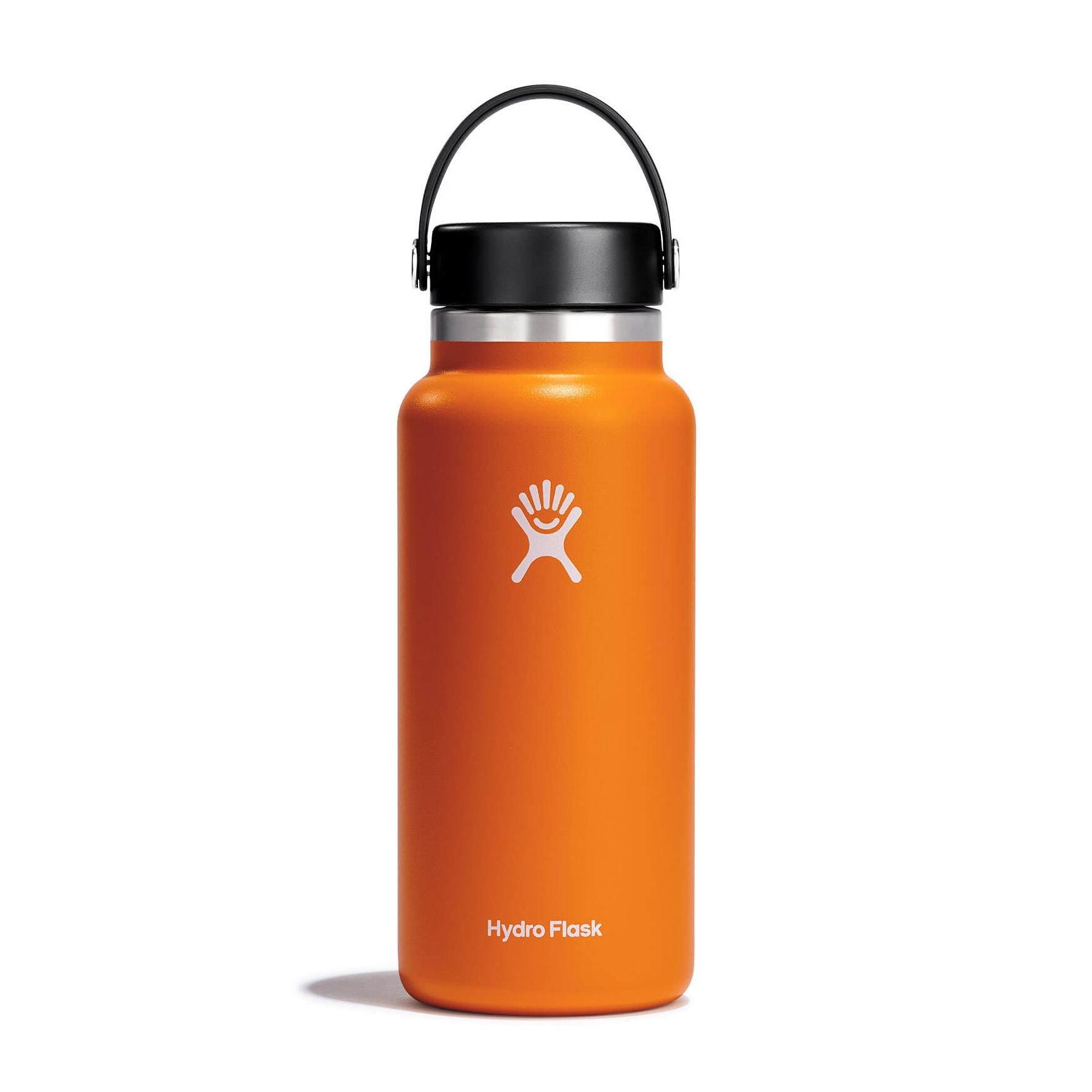 Wide Mouth Stainless Steel Water Bottle with Straw Lid, 32OZ / 1000ML