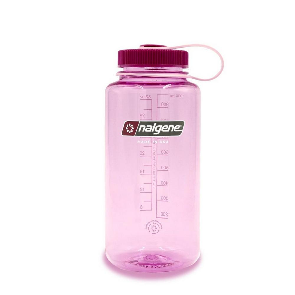 Nalgene Tritan Sustain Wide Mouth 1L Water Bottle - Cosmo Pink