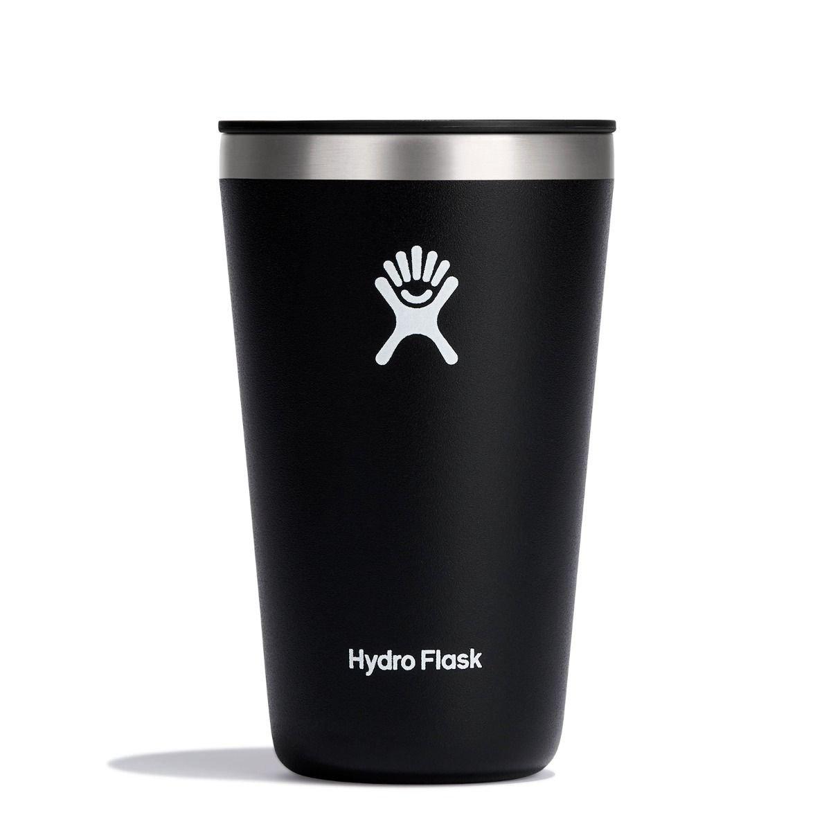 Hydro Flask Unisex Black 16Oz All Around Tumbler - Insulated - 24Hrs Cold - 12Hr Heat - Leakproof - Dishwasher Safe - Hiking Stainless Steel Small