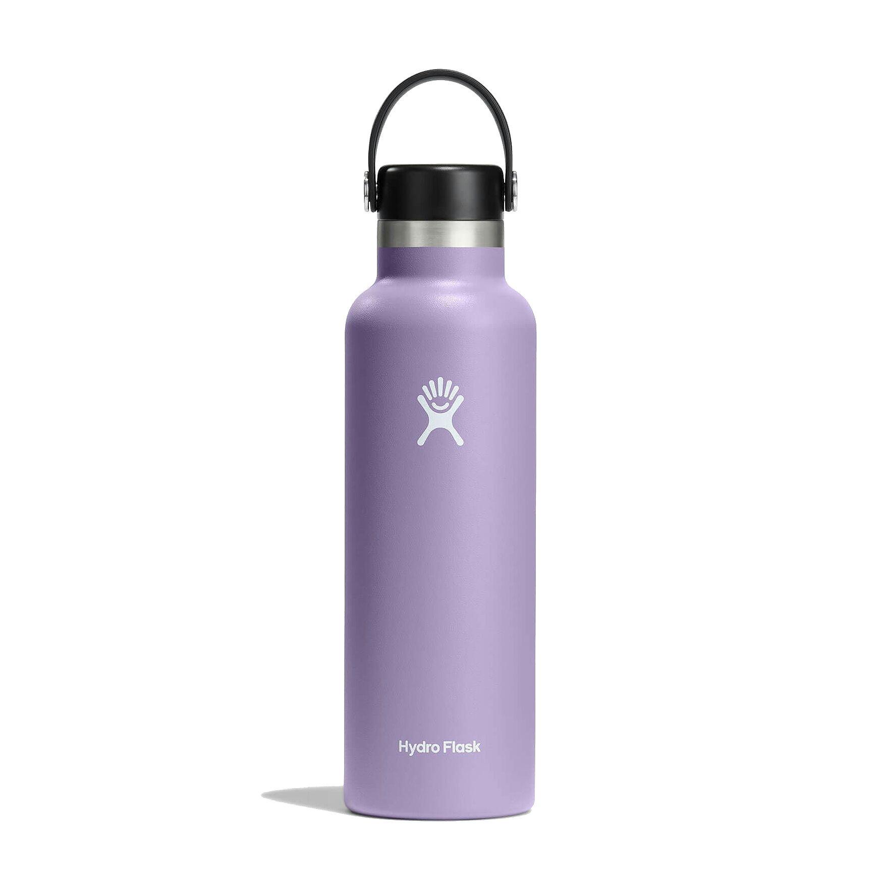 Hydro Flask Purple 21Oz Standard Mouth Water Bottle - Insulated - 24Hrs Cold - 12Hr Heat - Leakproof - Dishwasher Safe - Hiking Stainless Steel Small