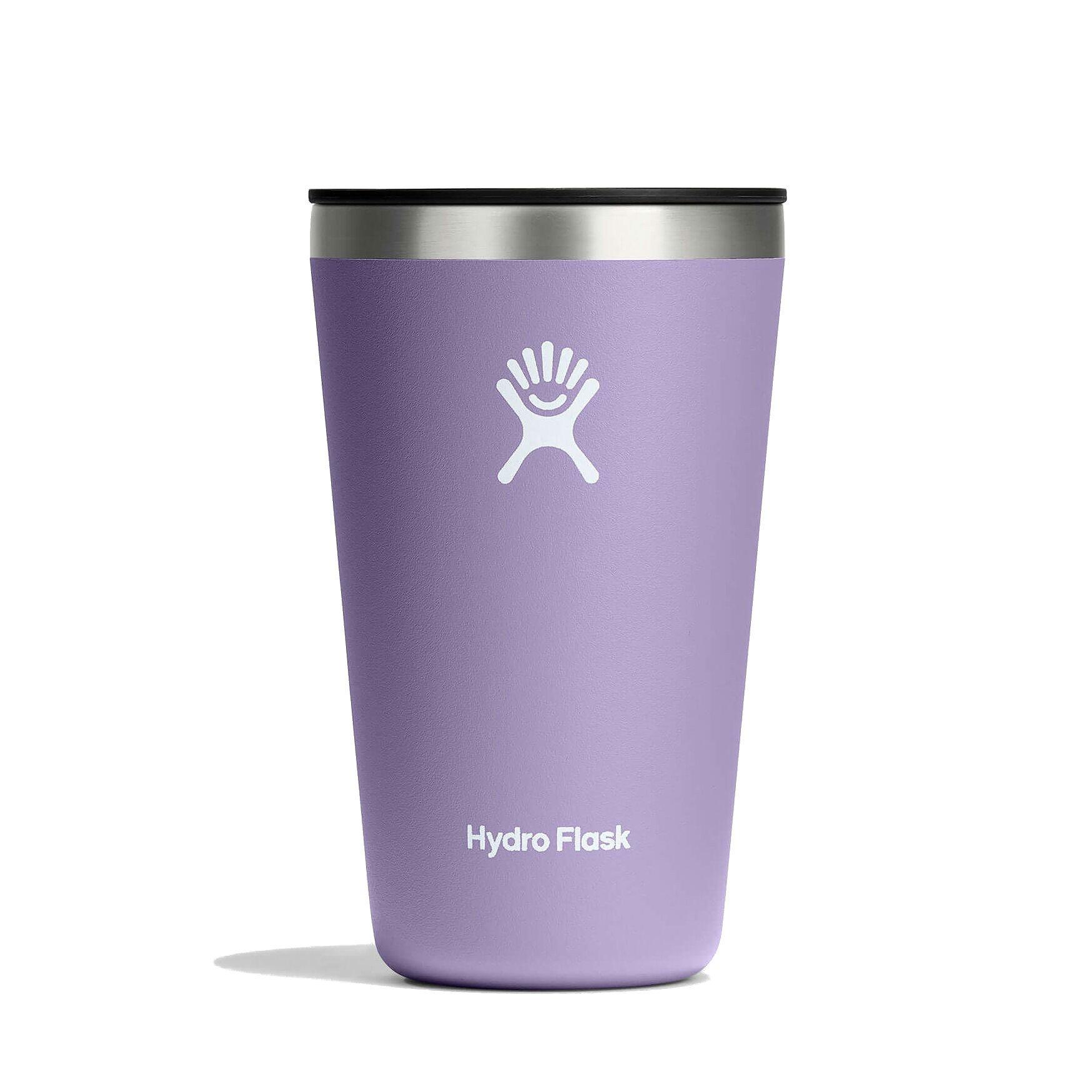 Hydro Flask Purple 16Oz All Around Tumbler - Insulated - 24Hrs Cold - 12Hr Heat - Leakproof - Dishwasher Safe - Hiking Stainless Steel Small