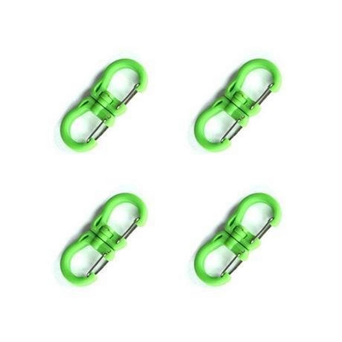 Tyny Tools Swivel Carabiner Clips SMALL Green (Pack of 4)