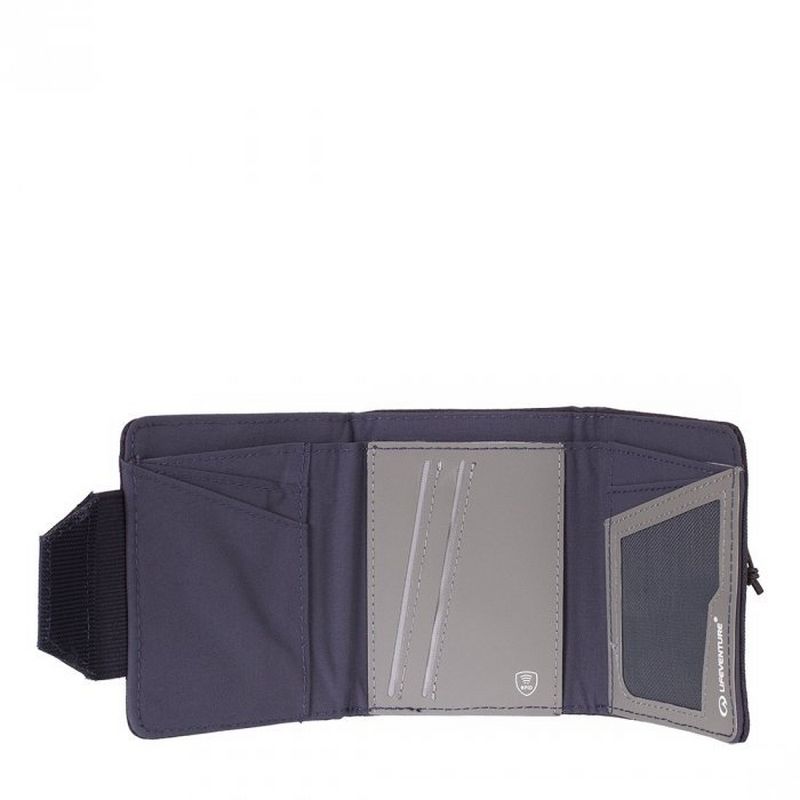 Lifeventure RFID Trifold Travel Wallet - Eco-Friendly, Recycled Nylon, Multiple Pockets, Zip Coin Holders
