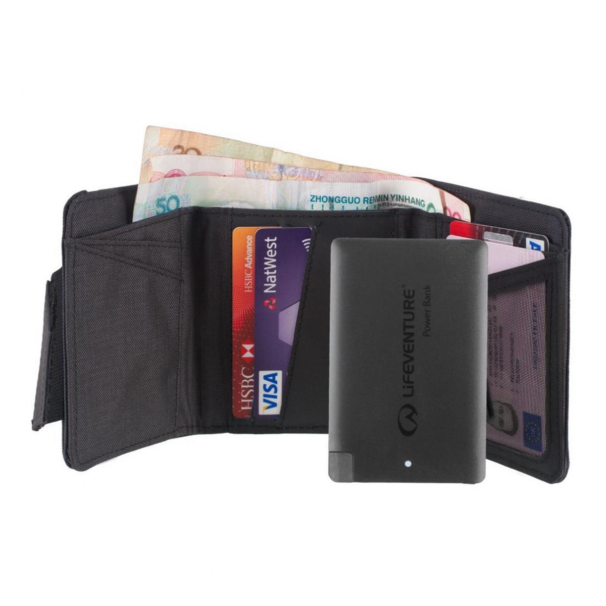 Lifeventure RFID Charger Wallet & Power Bank - Black