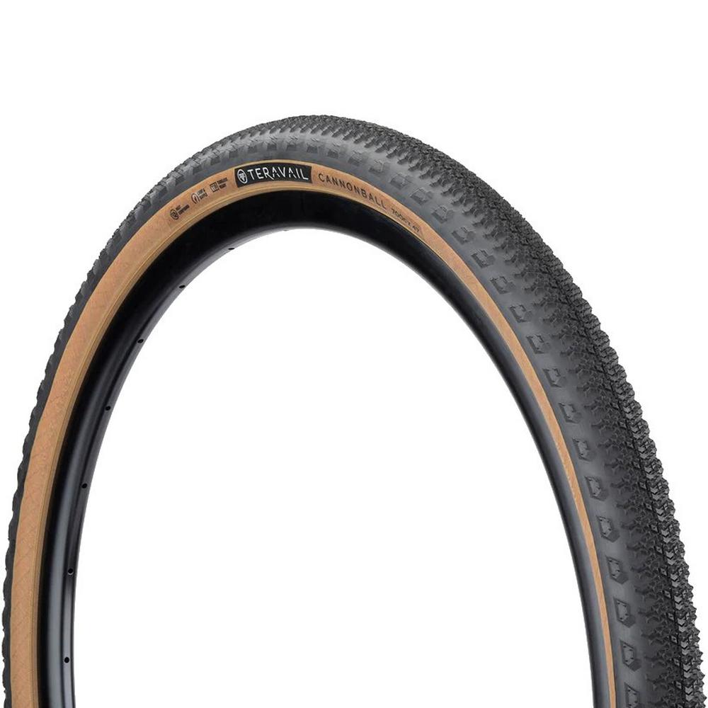 Teravail Cannonball 700x42 Light & Supple Gravel Race Tyre - Black / Tan