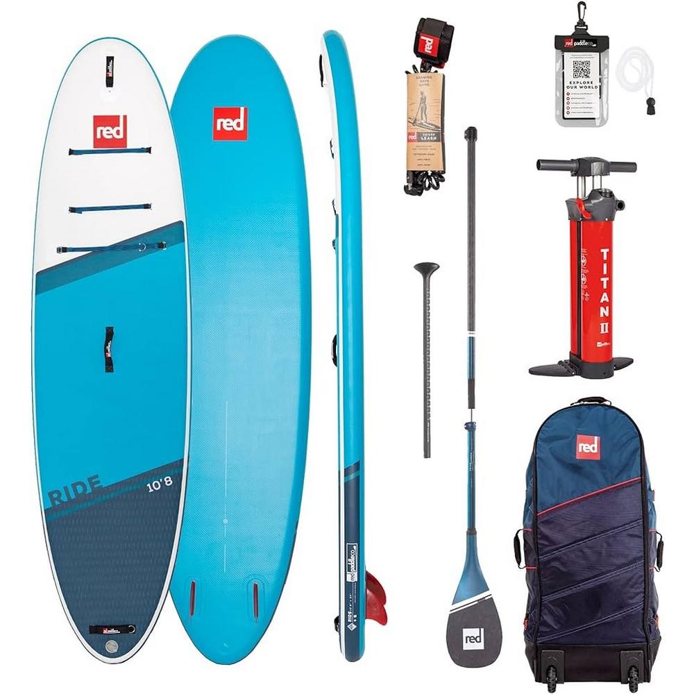 Red Paddle Ride 10ft 6in Inflatable Hybrid Tough SUP Package - Blue