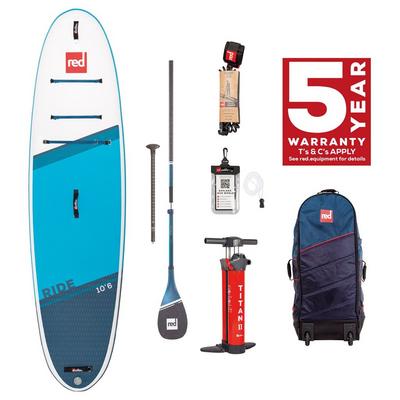 Red Paddle Ride 10ft 6in Inflatable Prime SUP Package - Blue