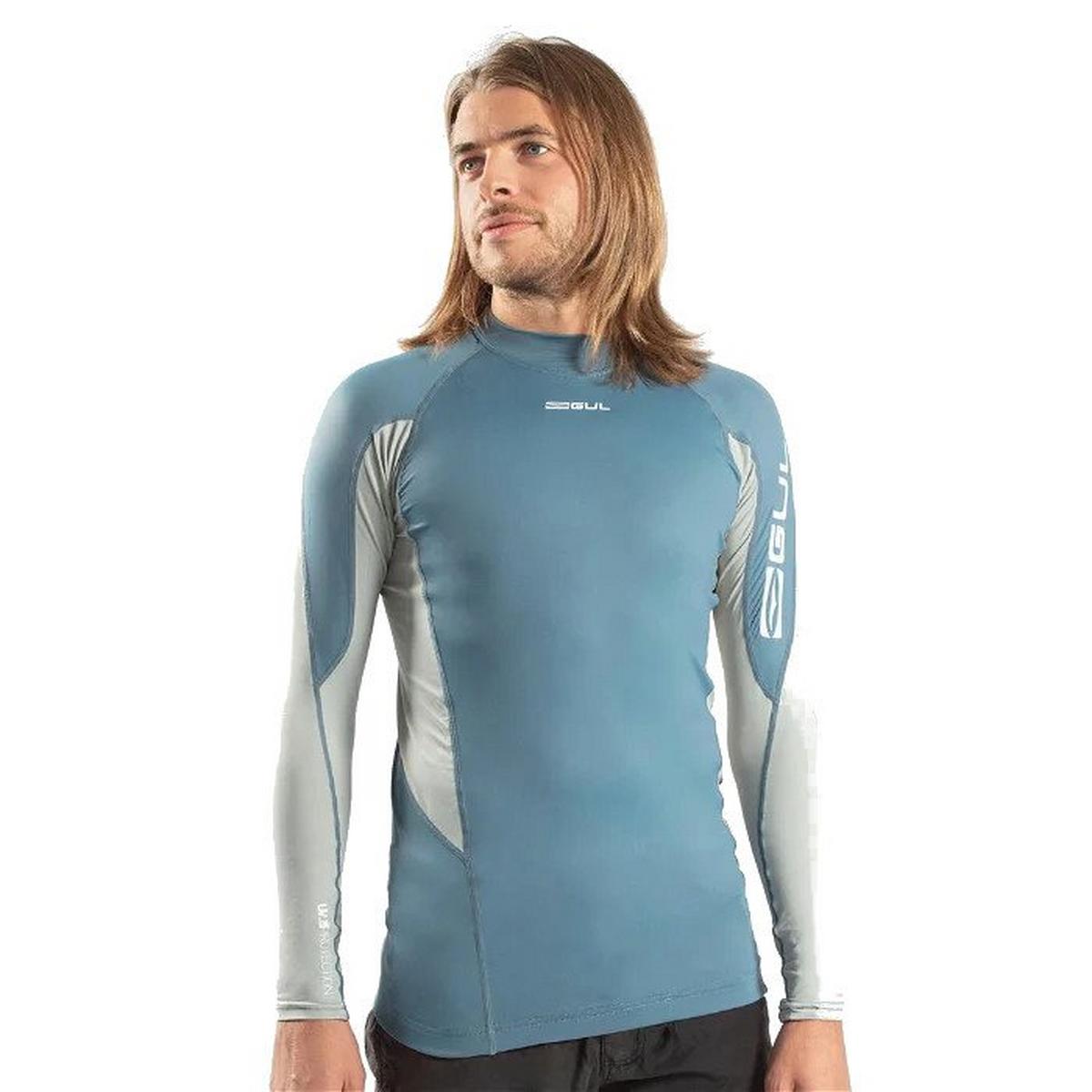 Gul Men's UV Protection Long Sleeve Rash Vest - Blue