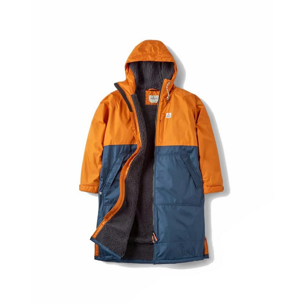 Passenger Unisex Waves Sherpa Lined Changing Robe - Orange/Blue