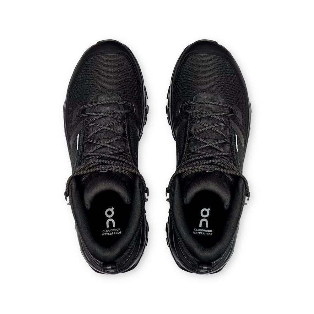 On Men's Cloudrock Mid Waterproof Hiking Boot - Black