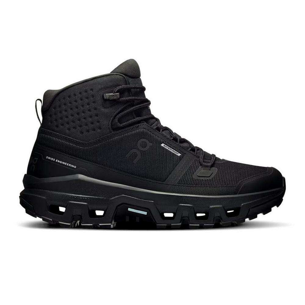 On Women's Cloudrock Mid Waterproof Hiking Boots - Black