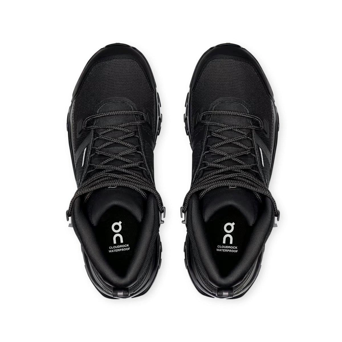 On Women's Cloudrock Mid Waterproof Hiking Boots - Black