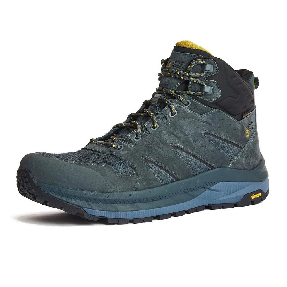 North Ridge Men's Swift Waterproof Mid Hiking Boots - Blue