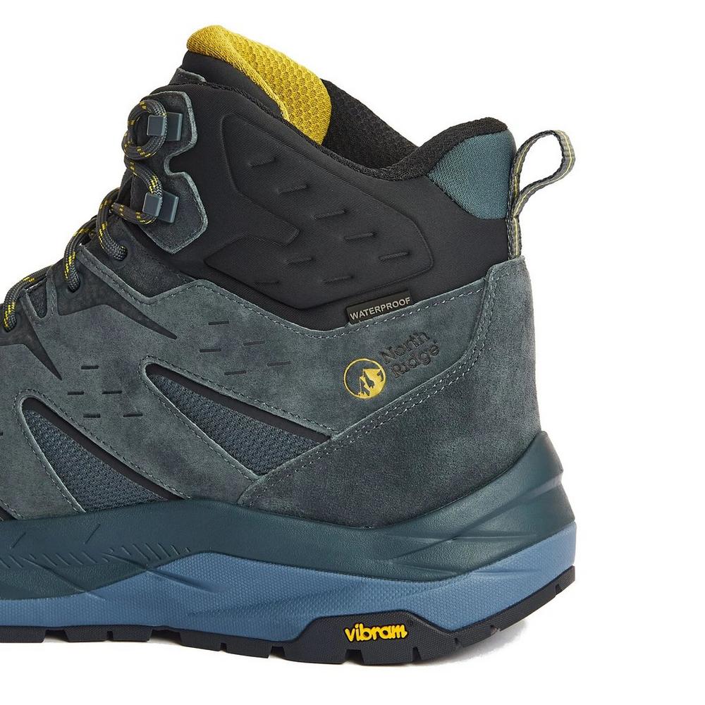 North Ridge Men's Swift Waterproof Mid Hiking Boots - Blue