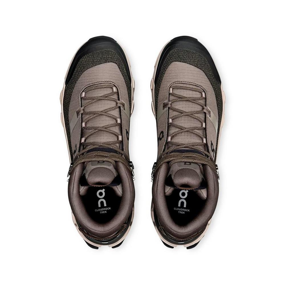 On Men's Cloudrock Trek Waterproof Hiking Boots - Brown