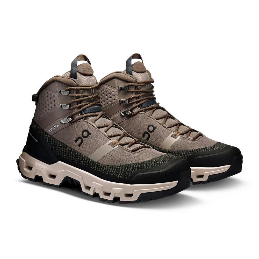 On Men's Cloudrock Trek Waterproof Hiking Boots - Brown