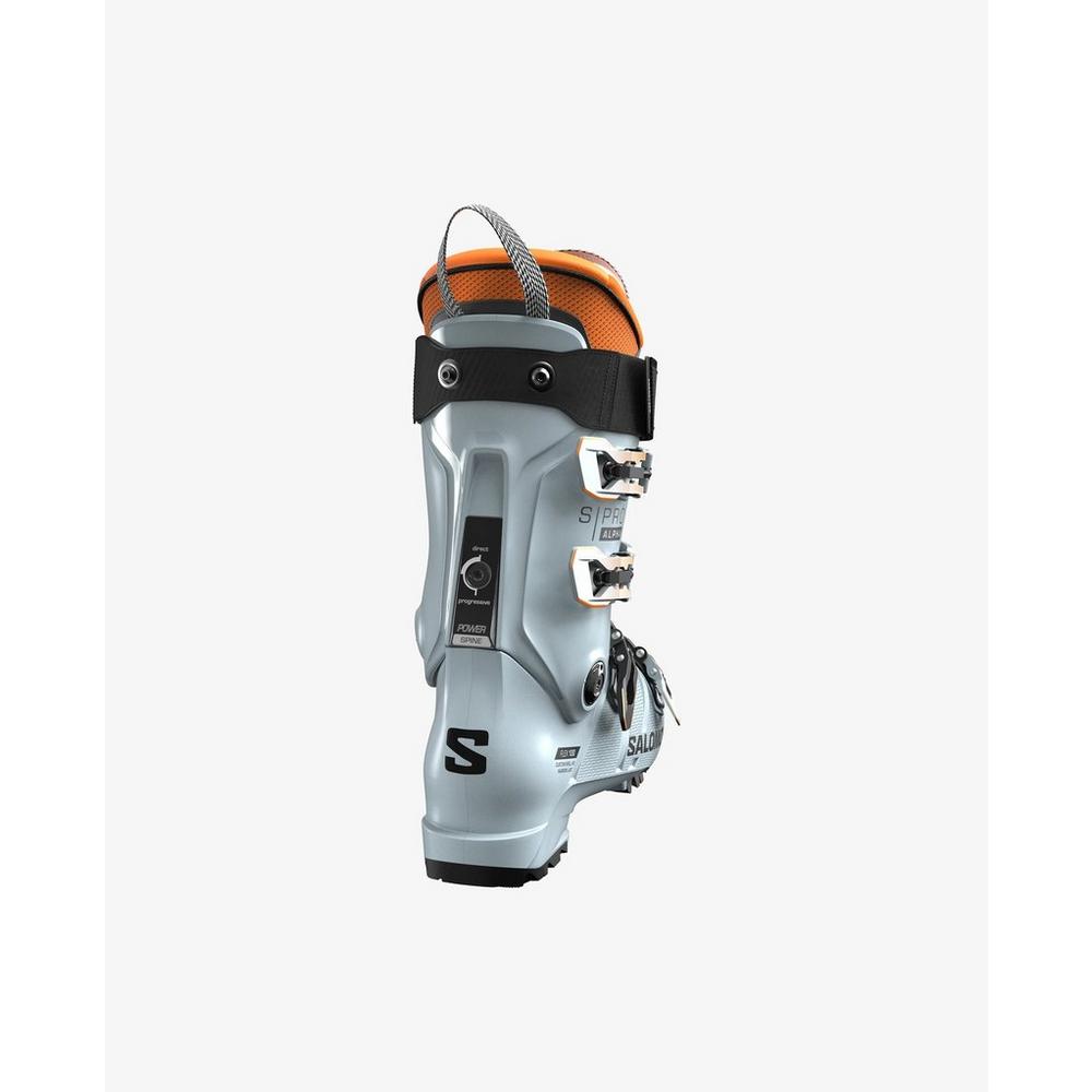 Salomon Men's S/Pro Alpha 120 Ski Boots - Grey / Black Orange