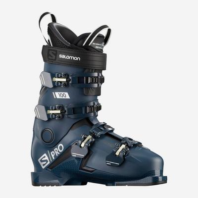 Salomon Men's S/Pro 100 Ski Boot - Petrol Blue / Black