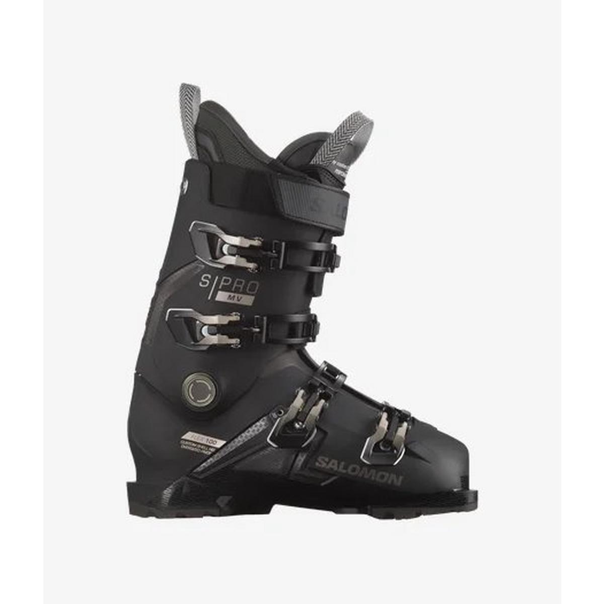 Salomon Men's S/Pro Medium Volume (MV) Intermediate Piste Ski Boots 100 - Black