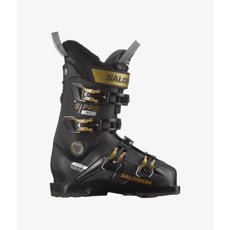 Women's S/Pro Medium Volume (MV) 90 Ski Boots - Black/Gold