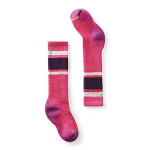 Kids Ski Full Cushion Socks - Power Pink