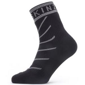 Waterproof Warm Weather Ankle Length Sock with Hydrostop - Black/Grey