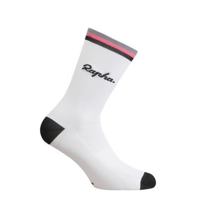 Rapha Unisex Logo Socks - White / Black / Pink