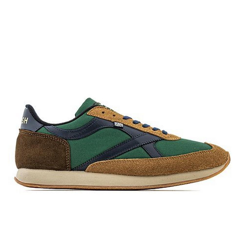 Walsh Men's Whirlwind Trainers - Navy/Brown/Green