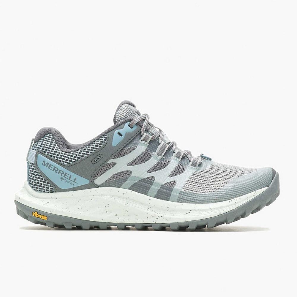Merrell Women's Antora 3 Gore-Tex Trail Running Shoes - Grey