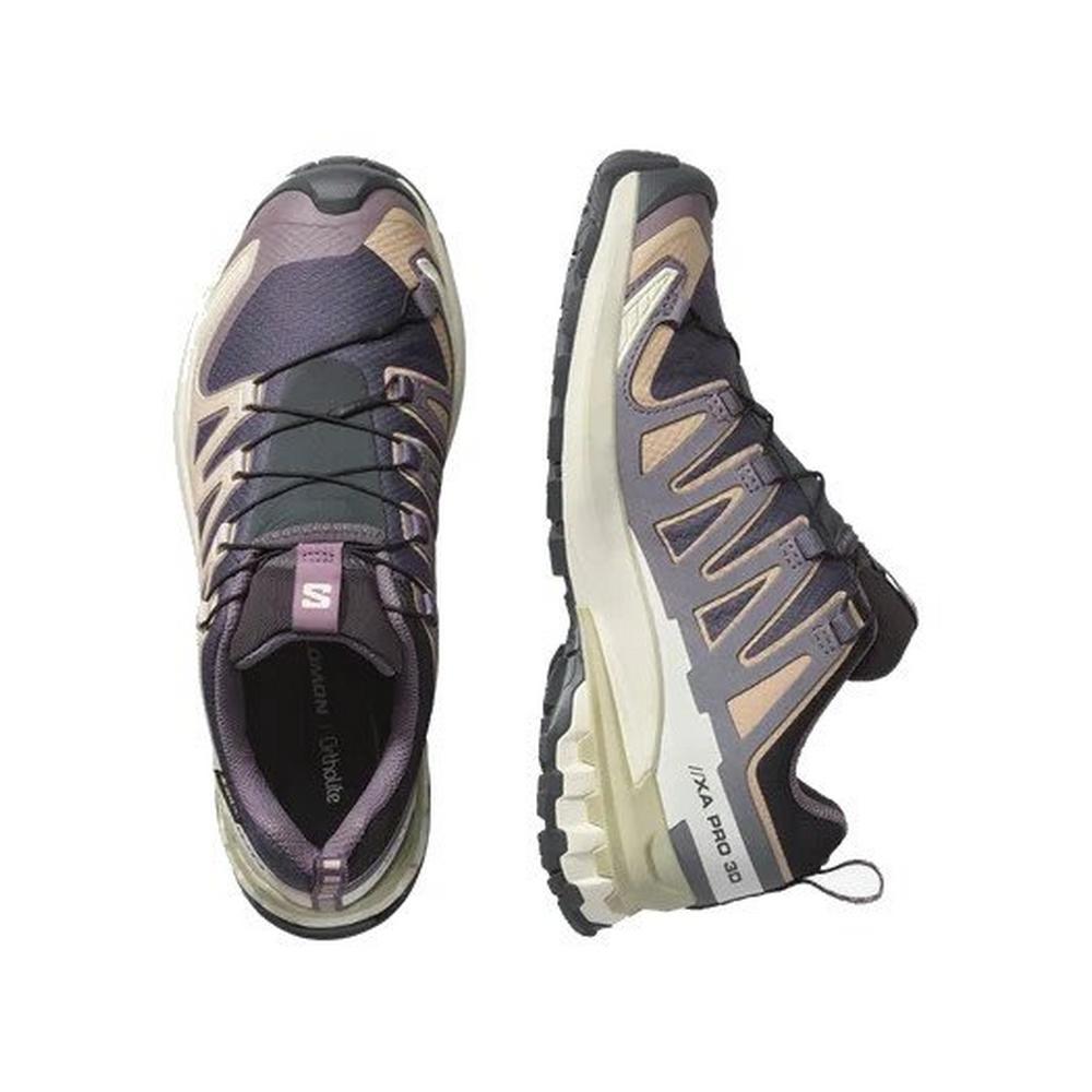 Salomon Women's XA Pro 3D V9 GORE-TEX Trail Running Shoes - Purple/ Beige
