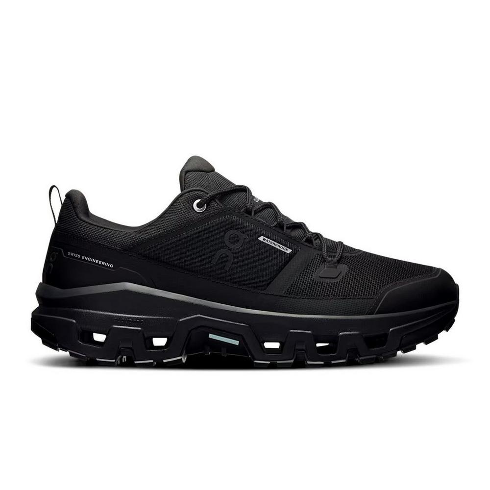 On Men's Cloudrock Low Waterproof Hiking Shoes - Black