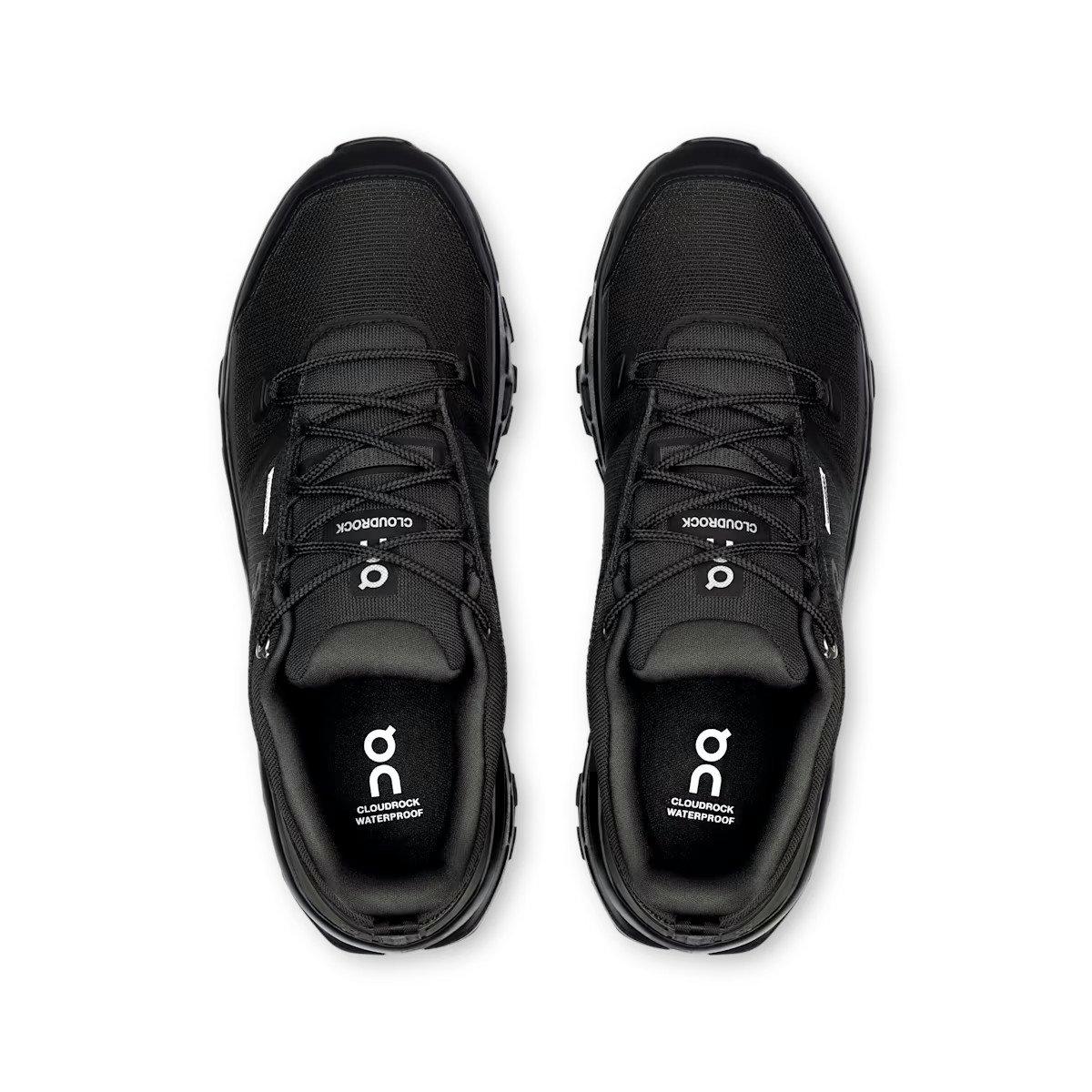 On Men's Cloudrock Low Waterproof Hiking Shoes - Black