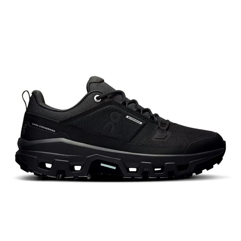 On Women's Cloudrock Low Waterproof Hiking Shoes - Black