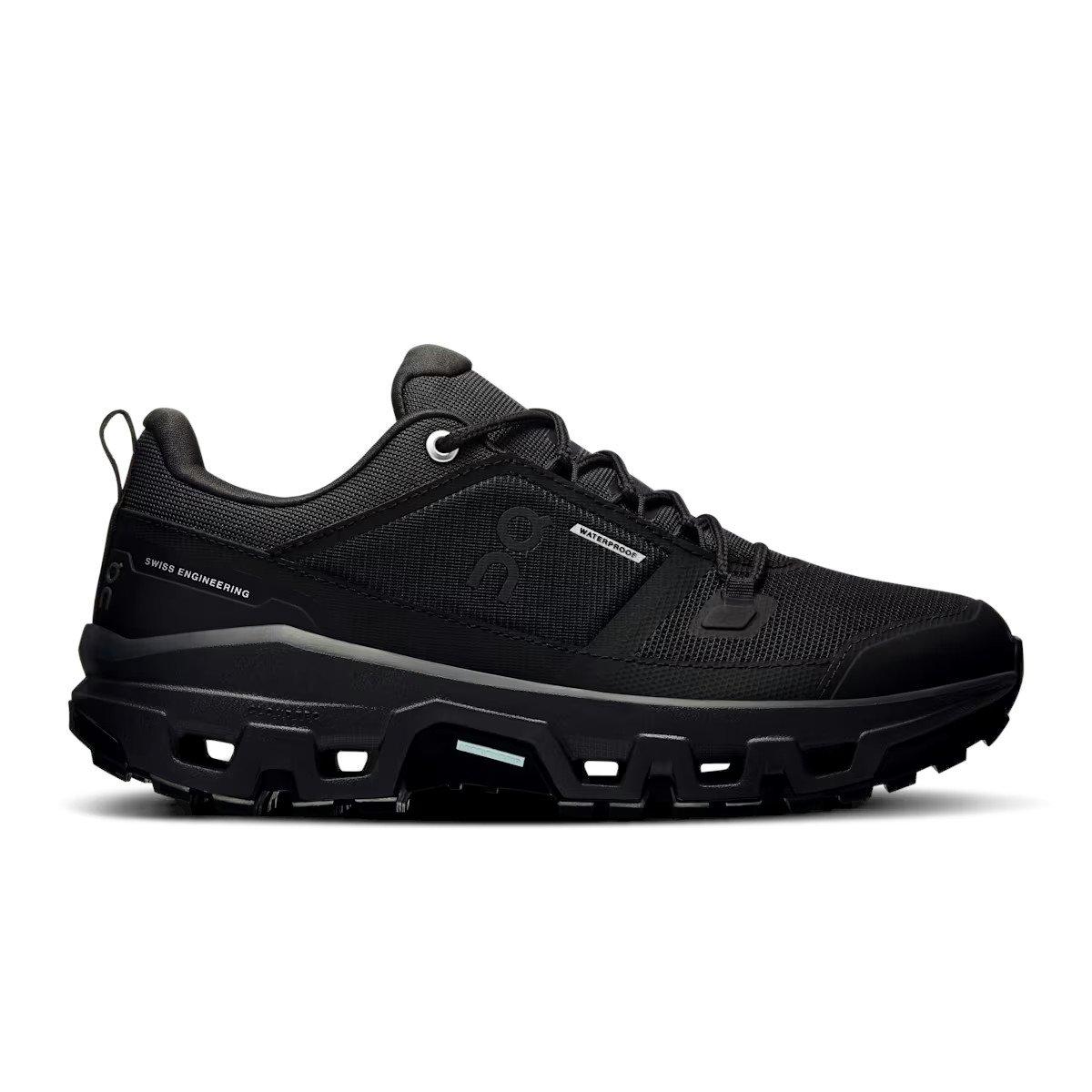 On Women's Cloudrock Low Waterproof Hiking Shoes - Black