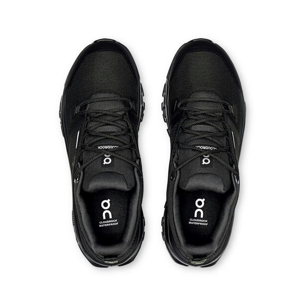 On Women's Cloudrock Low Waterproof Hiking Shoes - Black