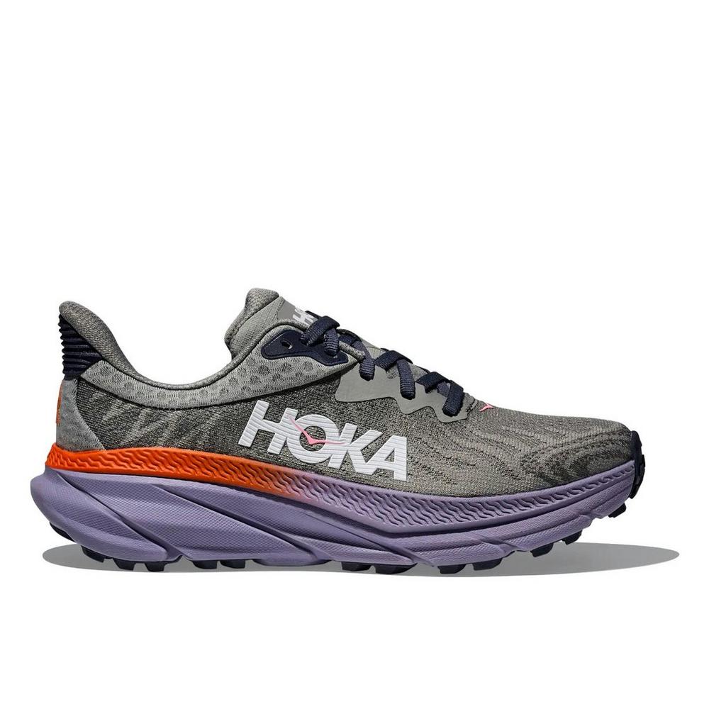 Hoka Women's Challenger 7 Trail Running Shoes - Grey/Purple