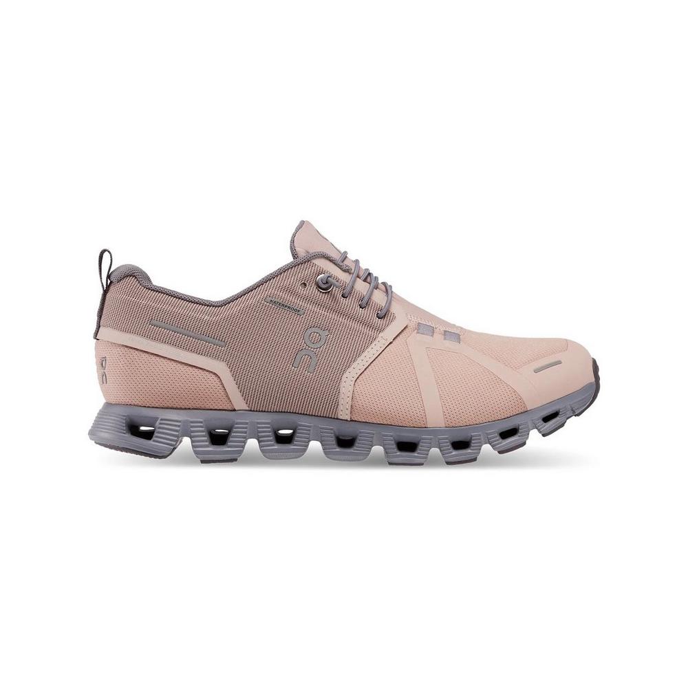 On Women's Cloud 5 Waterproof - Rose/Fossil