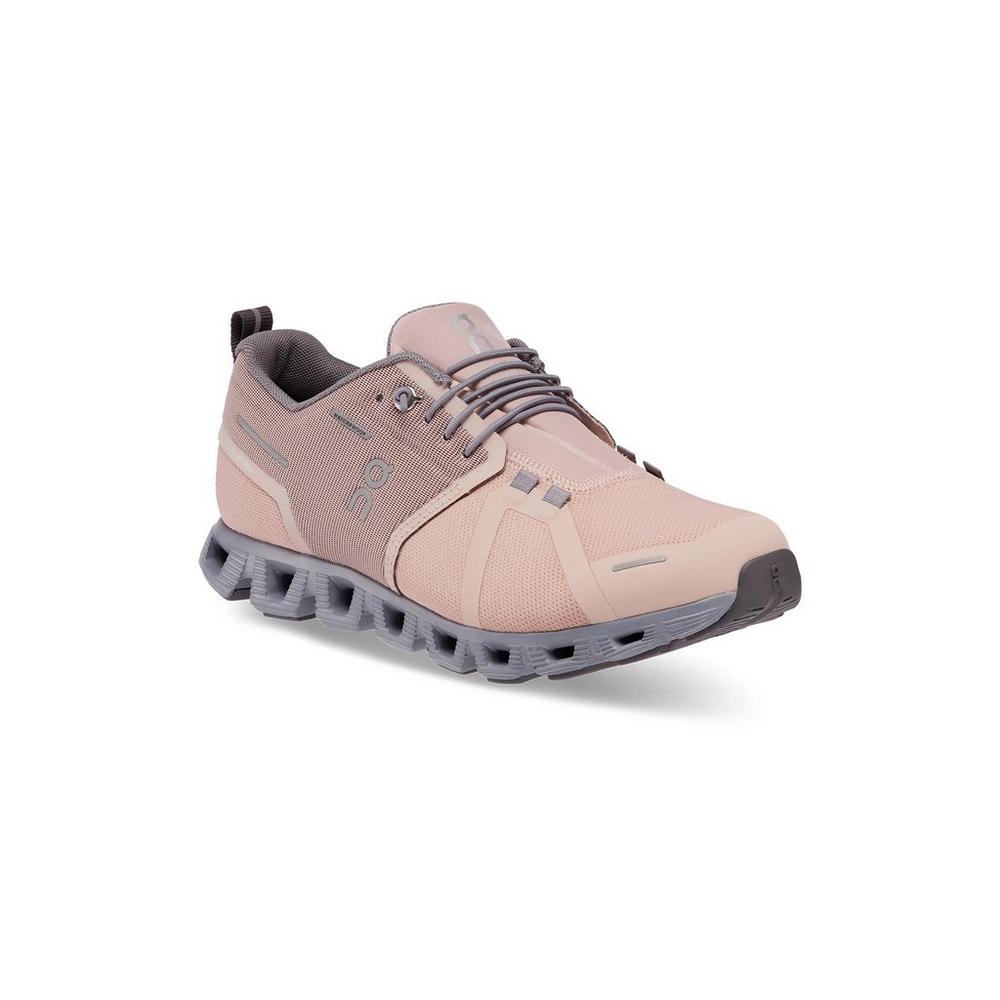 On Women's Cloud 5 Waterproof - Rose/Fossil