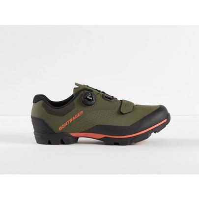 Bontrager Foray MTB Shoe - Olive Grey/Radioactive Orange