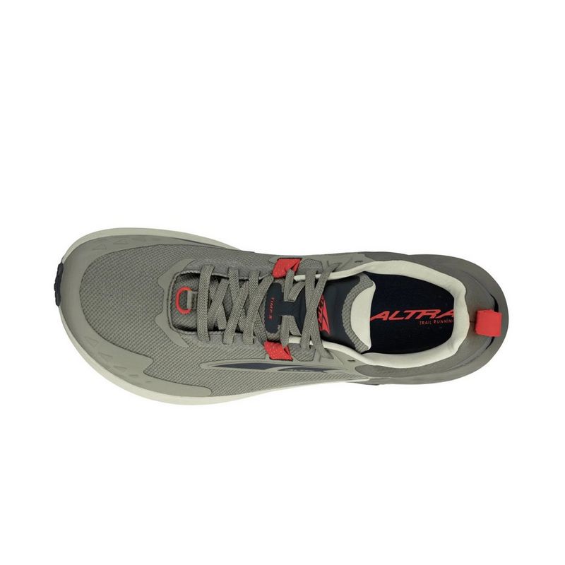 Chaussures De Trail Altra TIMP 5 Pour Hommes - Vert/Gris - Taille 45 - Semelle Vibram Megagrip - Boîte à Orteils Large - Zéro Drop - Pour Running, Randonnée, Sentiers