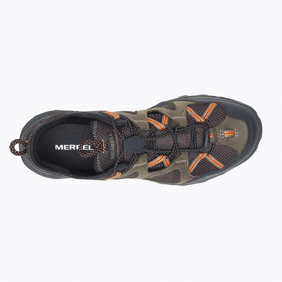 Merrell Men's Speed Strike Leather Sieve Sandals - Olive | George