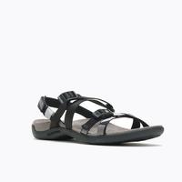  Women's District 3 Backstrap Web Sandals - Black