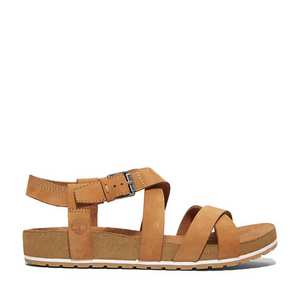 Women's Malibu Waves Cross Strap Sandal - Brown