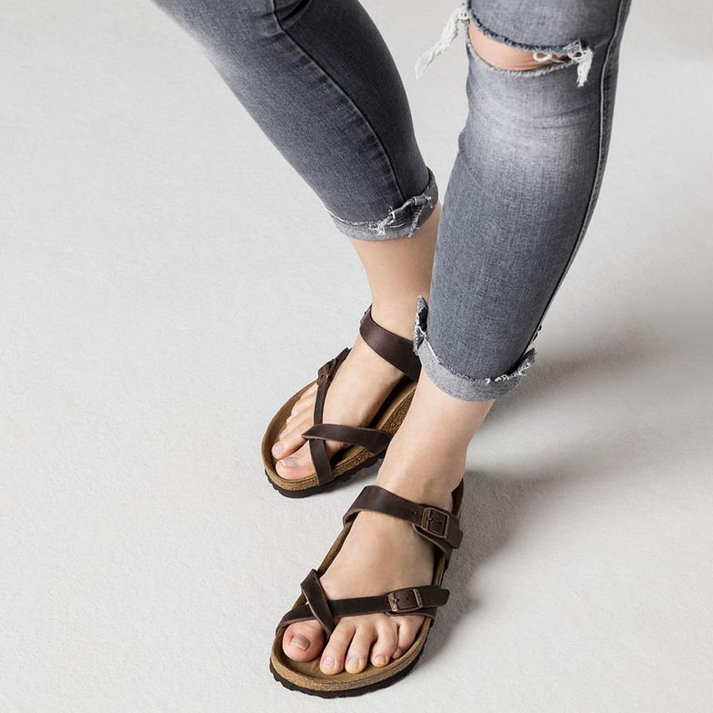 Women's Birkenstock Â Mayari Oiled Leather Sandal | Open Toe Sandals | Fisher