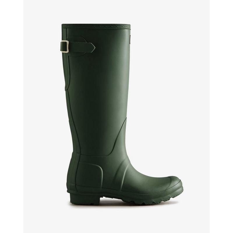 Women's Tall Back Adjustable Wellington Boots - Hunter Green