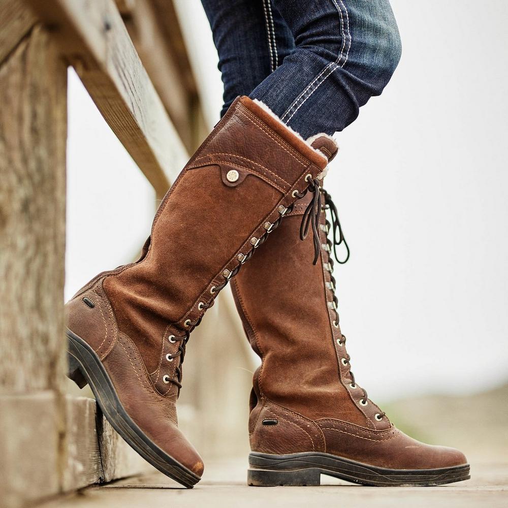 Womens tall store leather waterproof boots