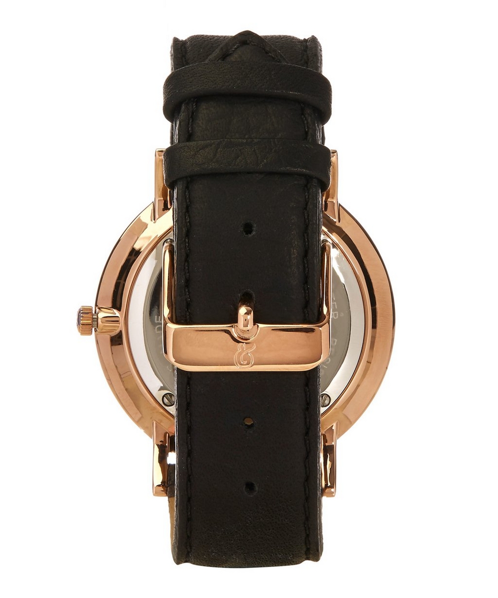 Lugano 40mm Rose Gold-White Leather Exclusive Watch | Liberty London