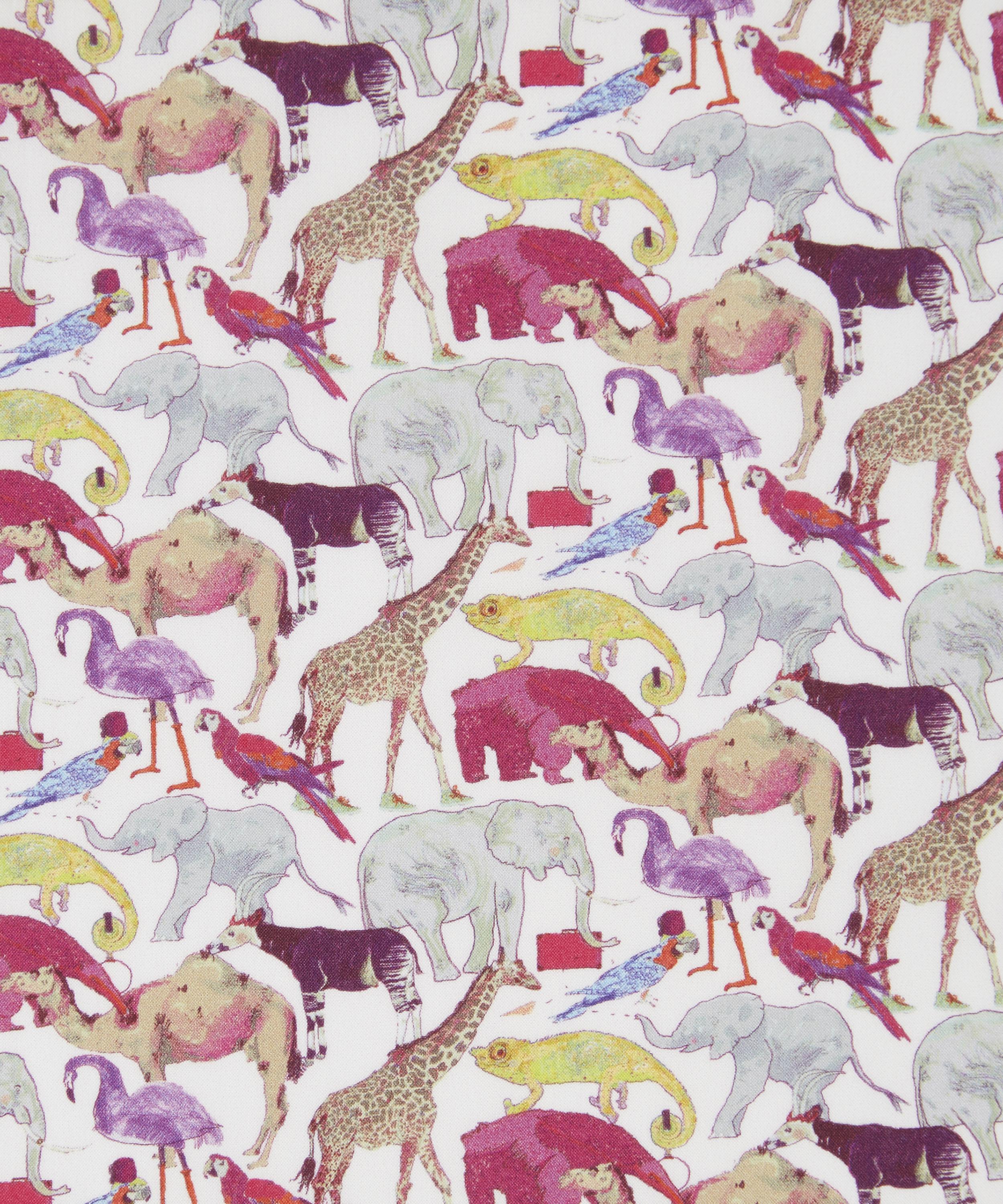 quilting dressmaking elephant Liberty ~ Queue for the Zoo Tana Lawn Fabric